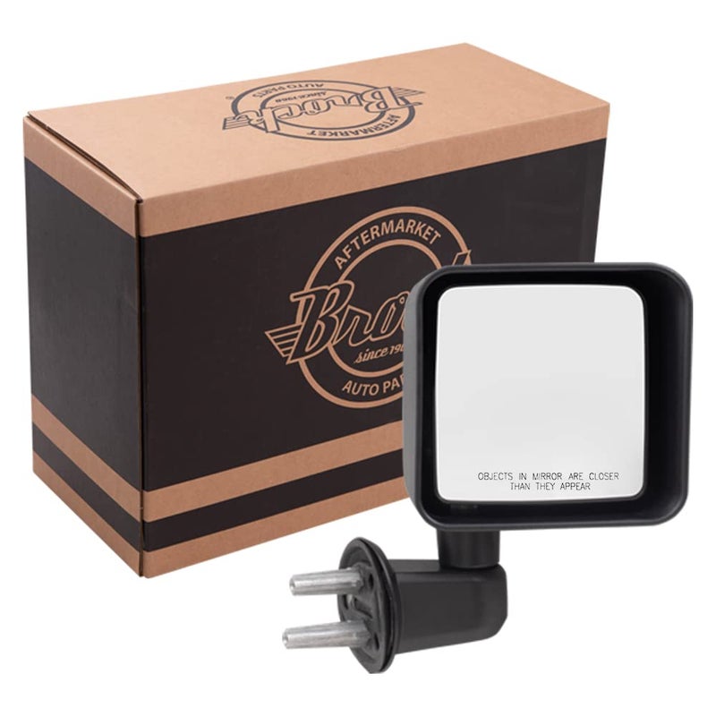 Brock Manual Mirror for 2007-2017 Wrangler for 2018 Wrangler JK 55077966AH Right CH1321271 - Image 1